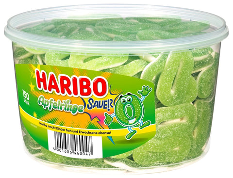 Haribo Saure Apfelringe Runddose 150 Stück