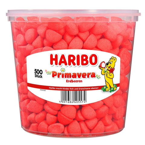 Haribo Erdbeeren Primavera Runddose 500 Stück