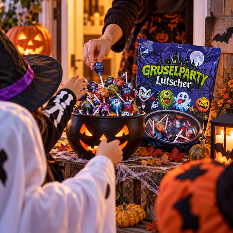 Gruselparty Lutscher Mix 750g – Süße & Saure Lollies gemischt – Halloween Süßigkeiten