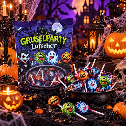 Gruselparty Lutscher Mix 750g – Süße & Saure Lollies gemischt – Halloween Süßigkeiten