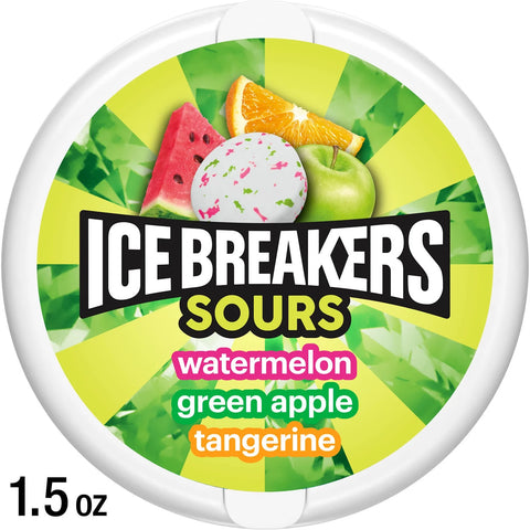 Ice Breakers Sours Green Apple-Watermelon-Tangerine sugarfree 42g