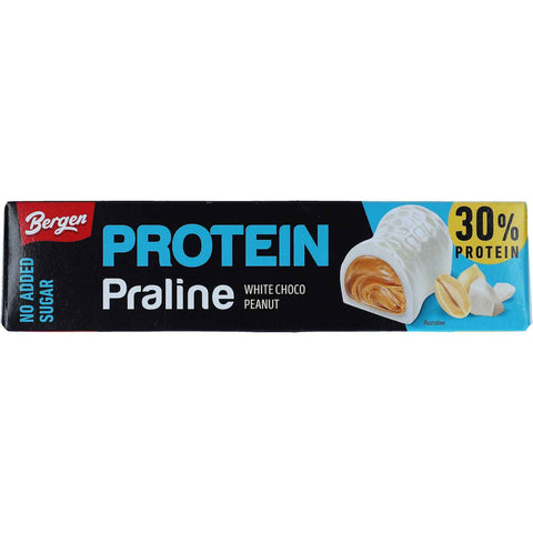 Bergen Protein Praline White Choco Peanut 50g