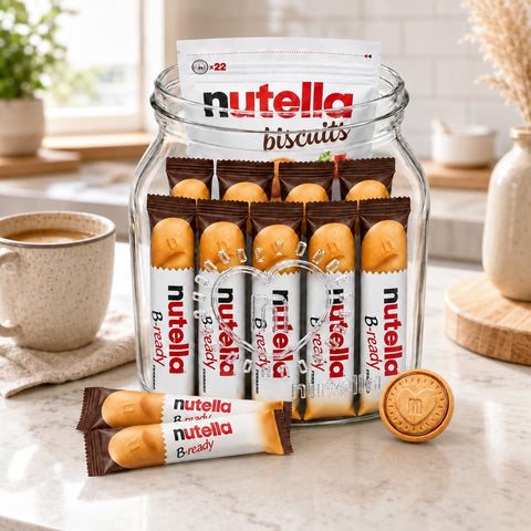 Nutella Geschenkglas mit B-ready & Biscuits – 31 Snacks im Glas - 502g