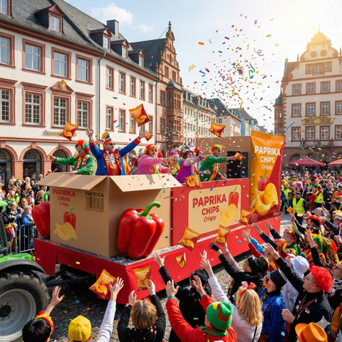 Paprika Chips als Karneval-Wurfmaterial – 40×20 g Mini-Chips einzeln verpackt