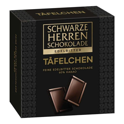 Schwarze Herrenschokolde - Edelbitter Täfelchen 60% Kakao