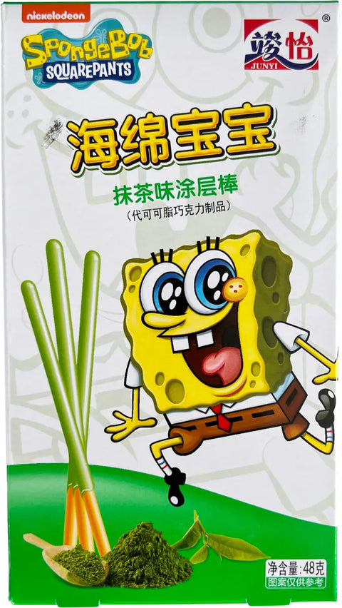 SpongeBob Schwammkopf Coated Sticks Matcha 48g