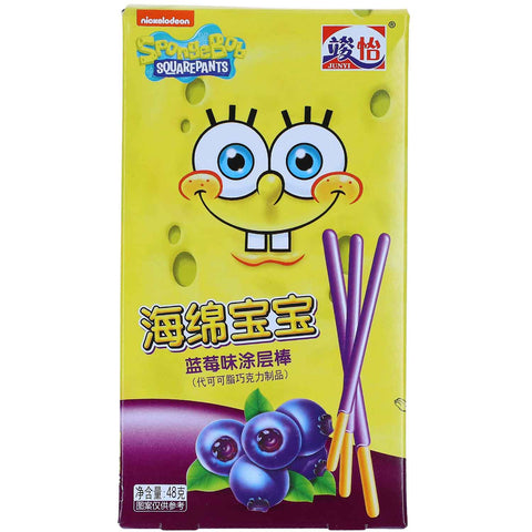 SpongeBob Schwammkopf Coated Sticks Blueberry 48g
