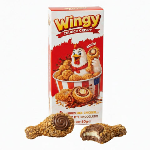 Wingy Crunch Crispy Schokolade 50g – Fun Snack